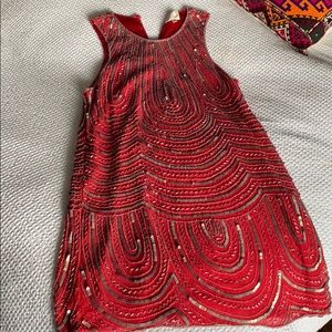 Parker beaded shift dress - pink - xs